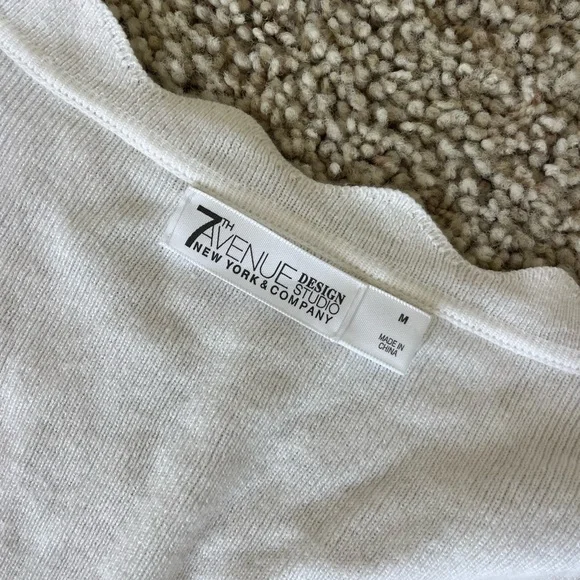 New York & Company White Cardigan - Picture 3 of 5
